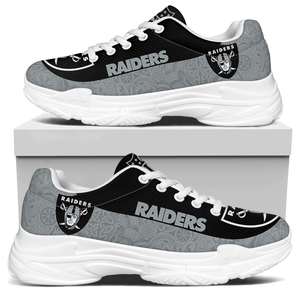 Women's Las Vegas Raiders Edition Chunky Sneakers With Line 005